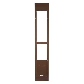 Dog Door for Sliding Glass Door, 75 7/8 to 80 11/16 in Adjustable Height, Aluminum Alloy Frame with Rotating Hinges, Lock Design