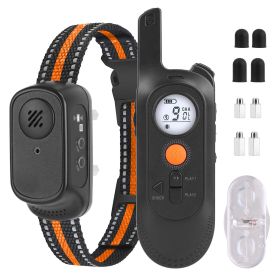 984FT Dog Training Collar IP65 Waterproof Pet Beep Vibration Electric Shock Collar 3 Channels Rechargeable Transmitter Receiver Trainer with Reco