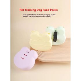 Pet Training Treat Pouch With Food-Grade Silicone - Soft, Skin-Friendly Dog Treat Bag With Hanging Buckle For Easy Carrying - Ideal For Puppy Tra (Option: Yellow)