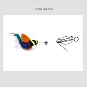 Cute Bird Design Cat Teaser Toy, SimulationParrot Cat Teaser Toy, Interactive Cat Teaser Toy,Pet Supplies Catbirdtoy Catnip (Option: Five colored)